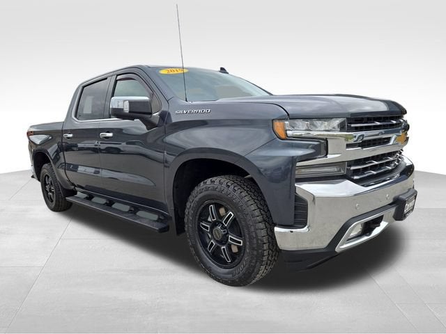 2019 Chevrolet Silverado 1500 LTZ in Shadow Gray Metallic — front three-quarter view
