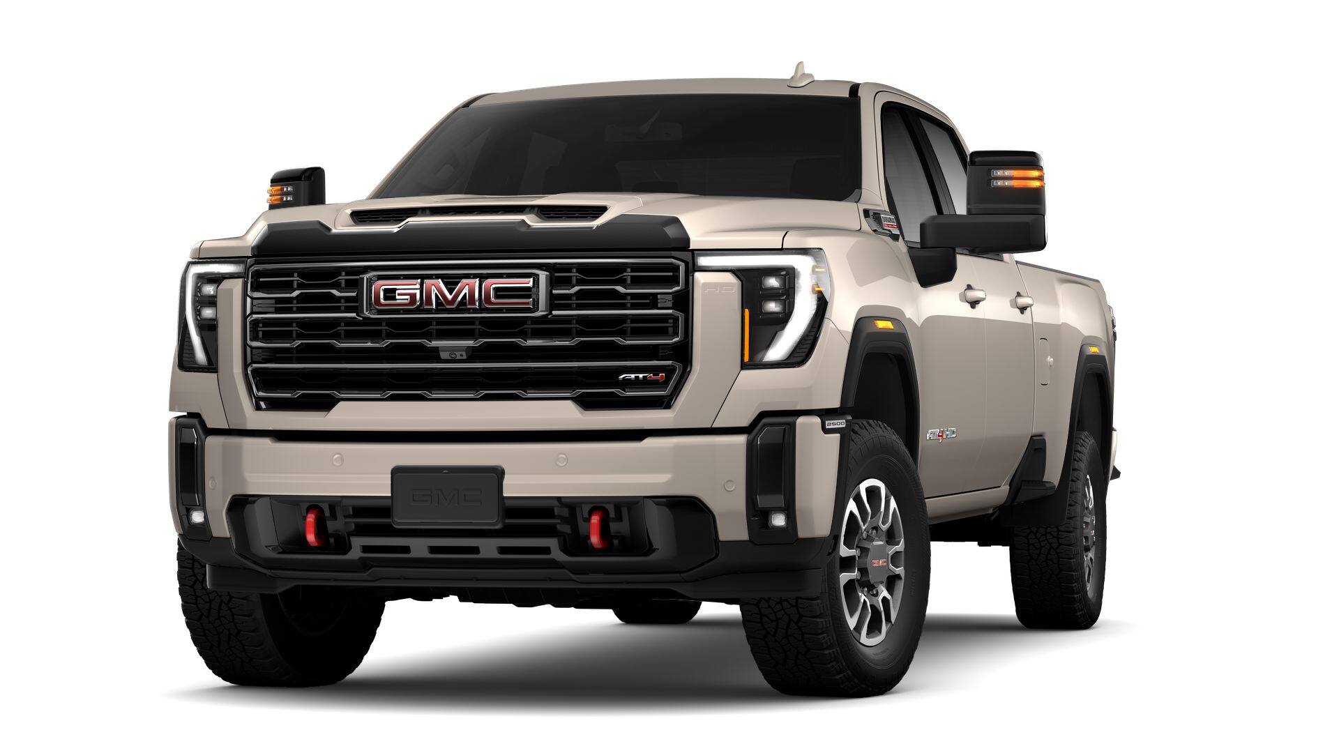 2026 GMC Sierra 2500 HD AT4 in Coastal Dune — front three-quarter view