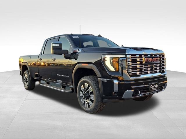 2026 GMC Sierra 3500 HD Denali in Onyx Black — front three-quarter view