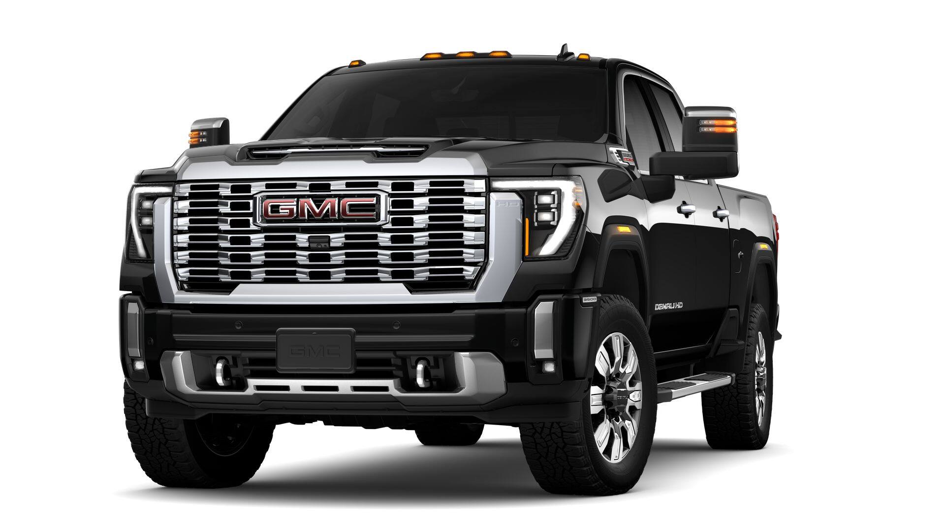 2026 GMC Sierra 3500 HD Denali in Onyx Black — front three-quarter view