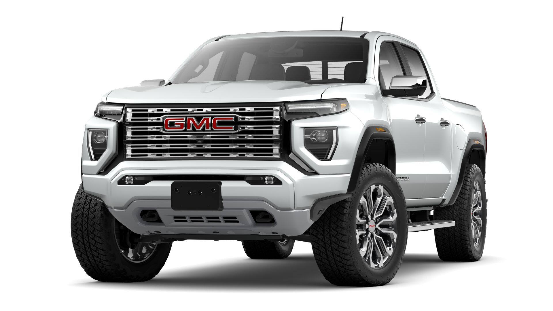 2026 GMC Canyon Denali in Summit White — front three-quarter view