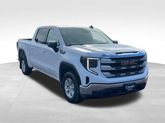 2024 GMC Sierra 1500 SLE in Summit White — front three-quarter view