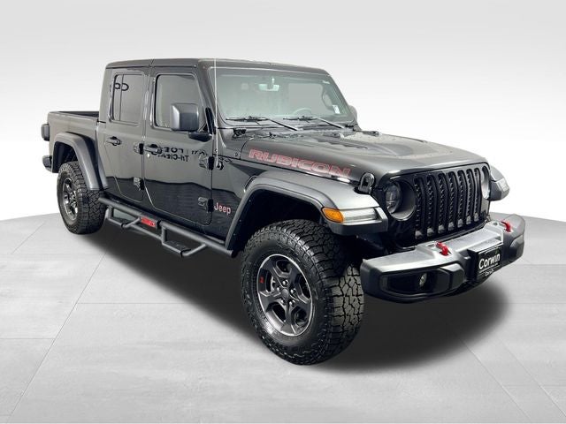 2023 Jeep Gladiator Rubicon in Black Clearcoat — front three-quarter view
