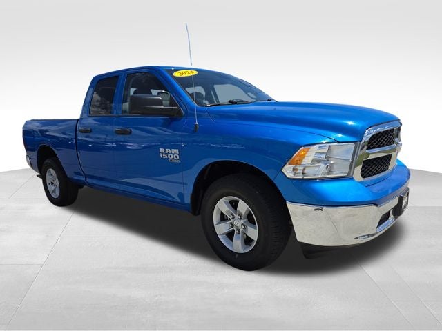 2024 RAM 1500 Classic SLT in Hydro Blue Pearlcoat — front three-quarter view